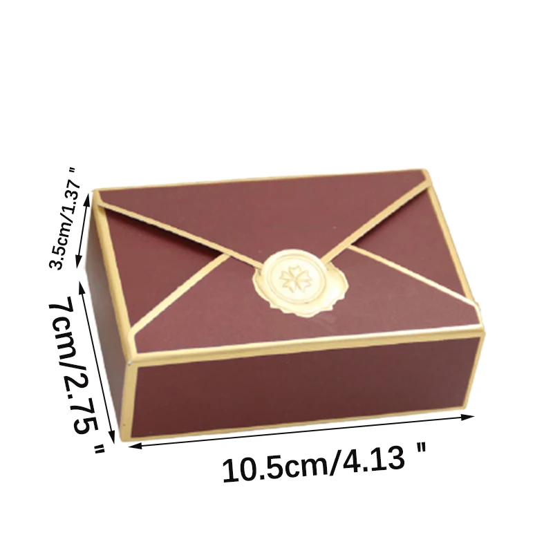10/20 Stück Umschlagform Pralinenschachtel Schokolade Geschenkbox Verpackung für Gäste Babyparty Hochzeitsbevorzugung Geschenk Leckerliboxen Party Dekor – Detail 2