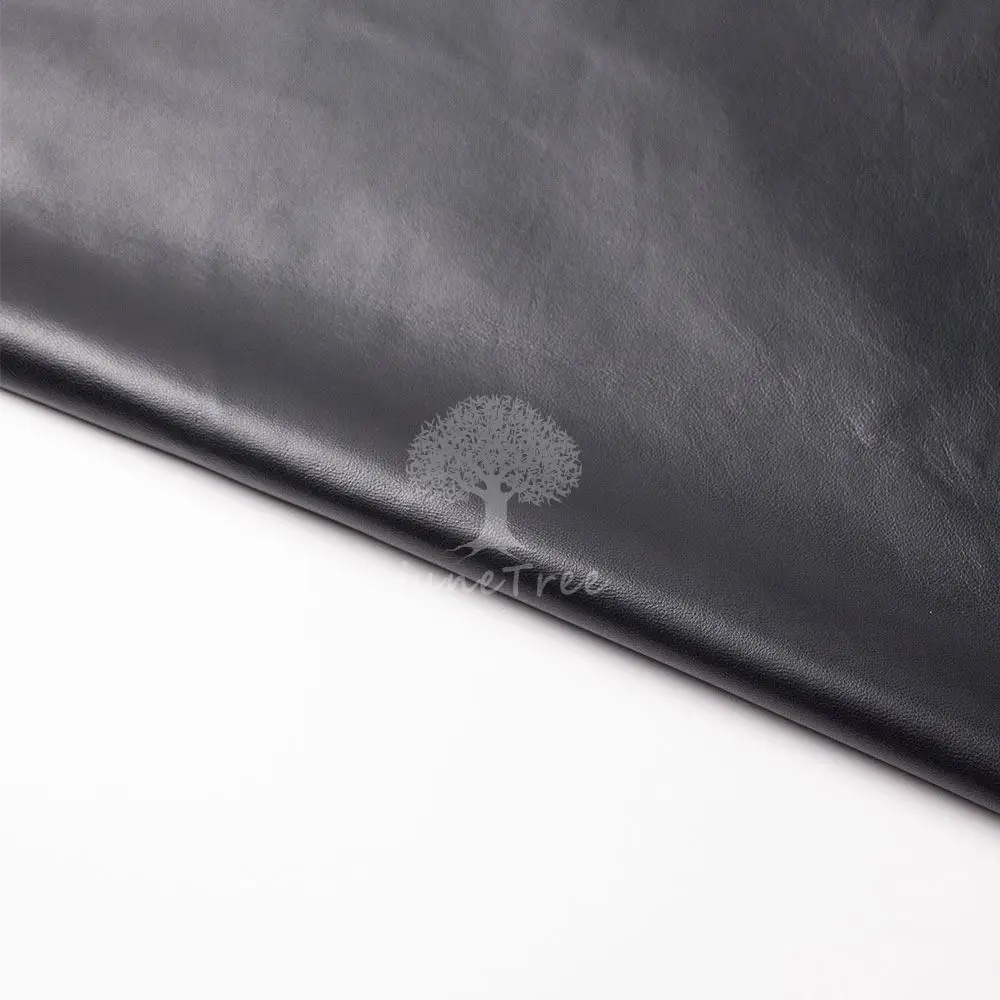 Junetree Sheep skin black real grain leather quality A grade soft  genuine leather  0.5 - 0.7mm cloth glove leather craft bag