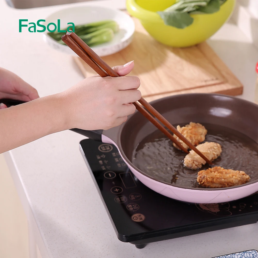 

FaSoLa 32-42cm Wood Long Chopsticks for Fried Food Sticks Cooking Noodles Anti Scalding Tableware Dinnerware Kitchen Tools