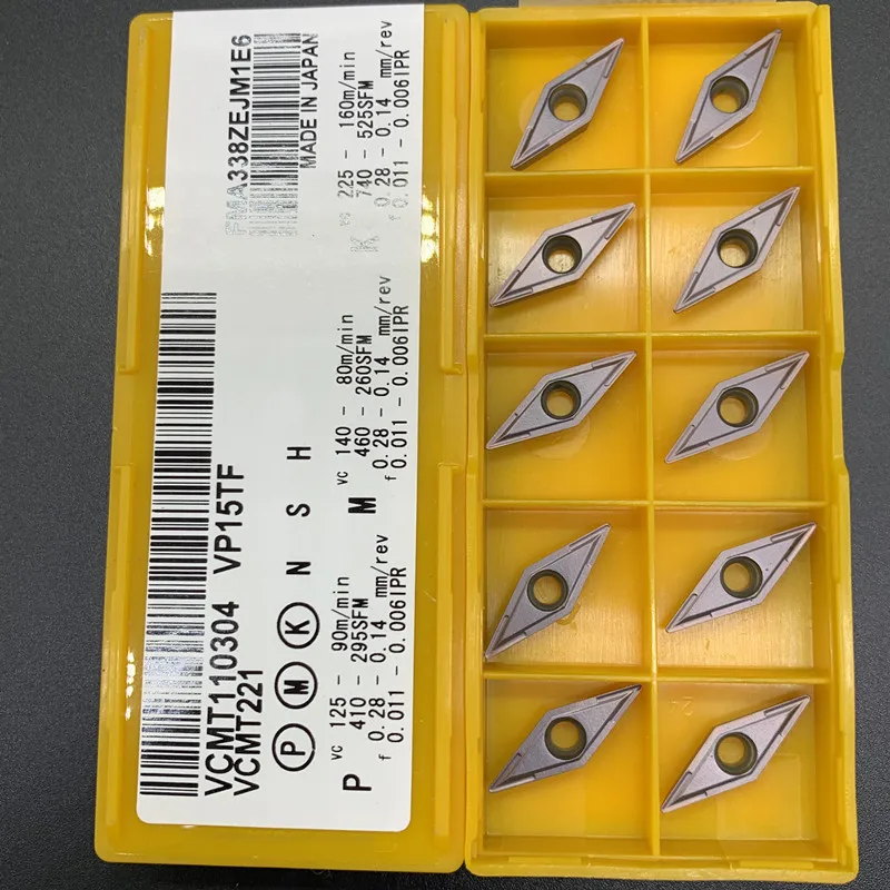 Imagem -04 - Fresadora de Metal Cilíndrica Torno Cnc Torno Ferramenta Inserção de Carboneto Vcmt11t304 Vcmt160404 Vcmt160408 ma Vp15tf Ue6020 Us735