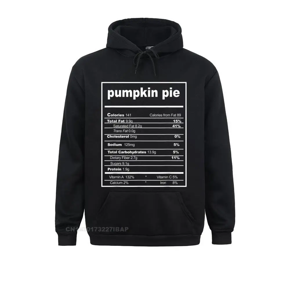 Pumpkin Pie Costume Funny Christmas Food Nutrition Facts Sweatshirts Harajuku Fashionable Hoodies Custom Clothes For Women