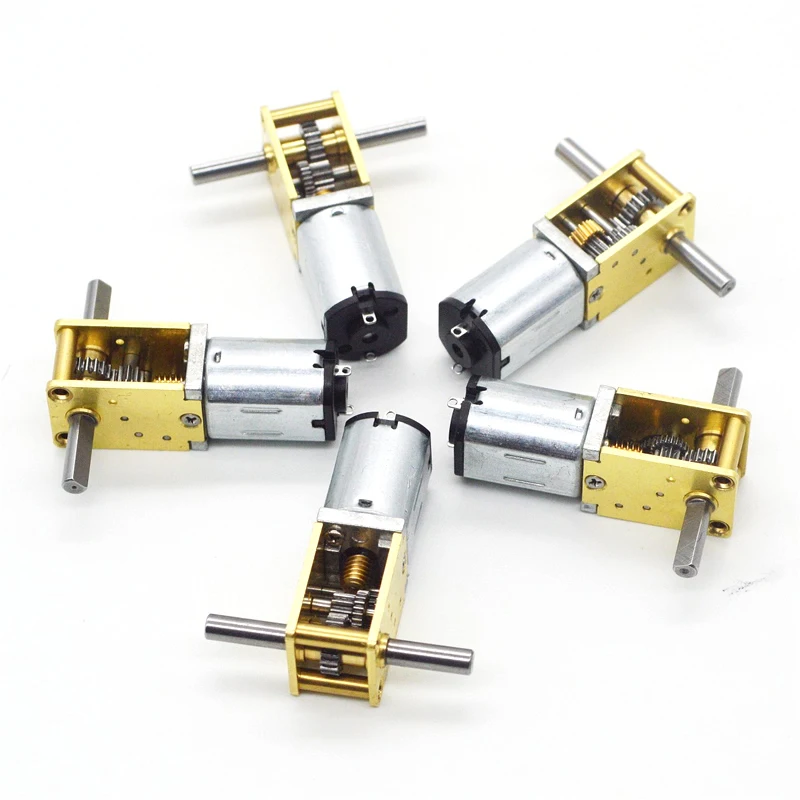 1218-N20 Gear Motor Double Shaft Length 7.5mm DC 3V 6V 12V Low Speed 4rpm To 381rpm PWM Controller Metal Moter Engine Model