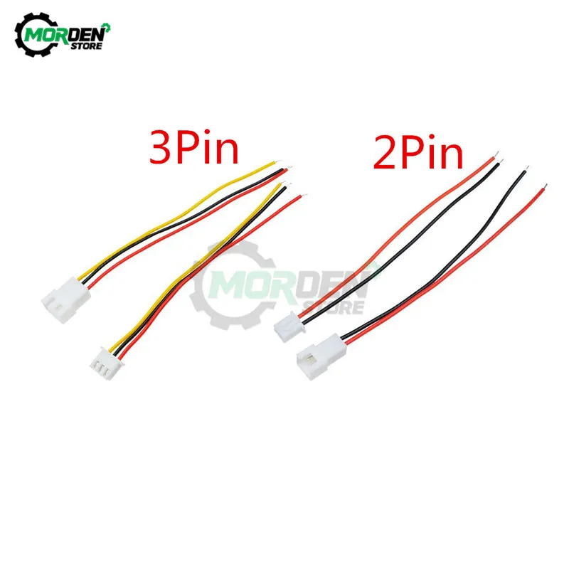 5Pairs/10pcs 10cm XH2.54 2Pins 3Pins 2P/3P Pitch 2.54mm Wire Cable Connector XH Plug Male to Female Wire Connector 26AWG