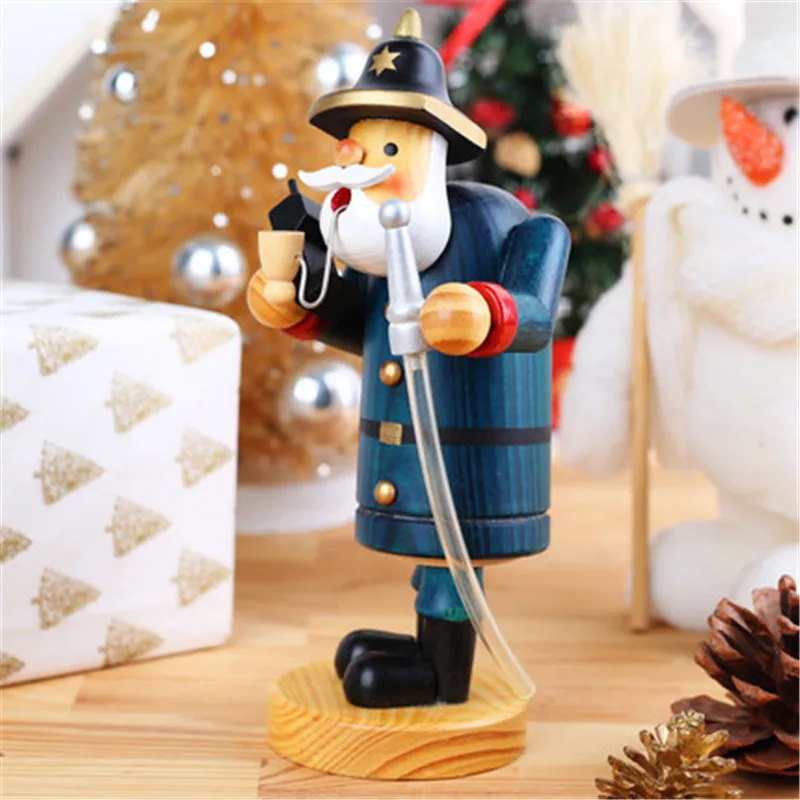 Nordic Creative Home Decor Accessories Christmas Wooden Smoke Doll Incense Burner Statue Living Room Decoration Sculpture A1065
