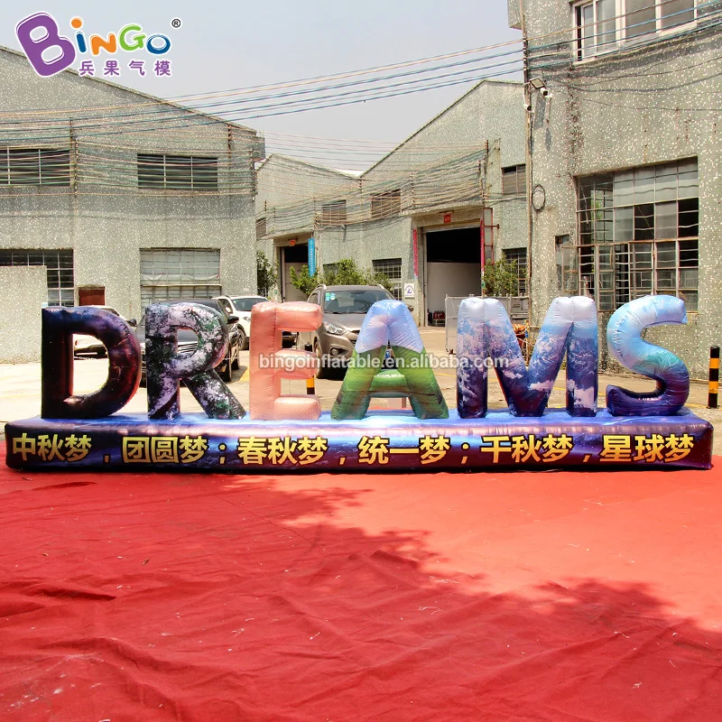 Commercial 6x1.4M Inflatable Stage Backdrop for Event Decoration / Letter Wall Balloons Toys