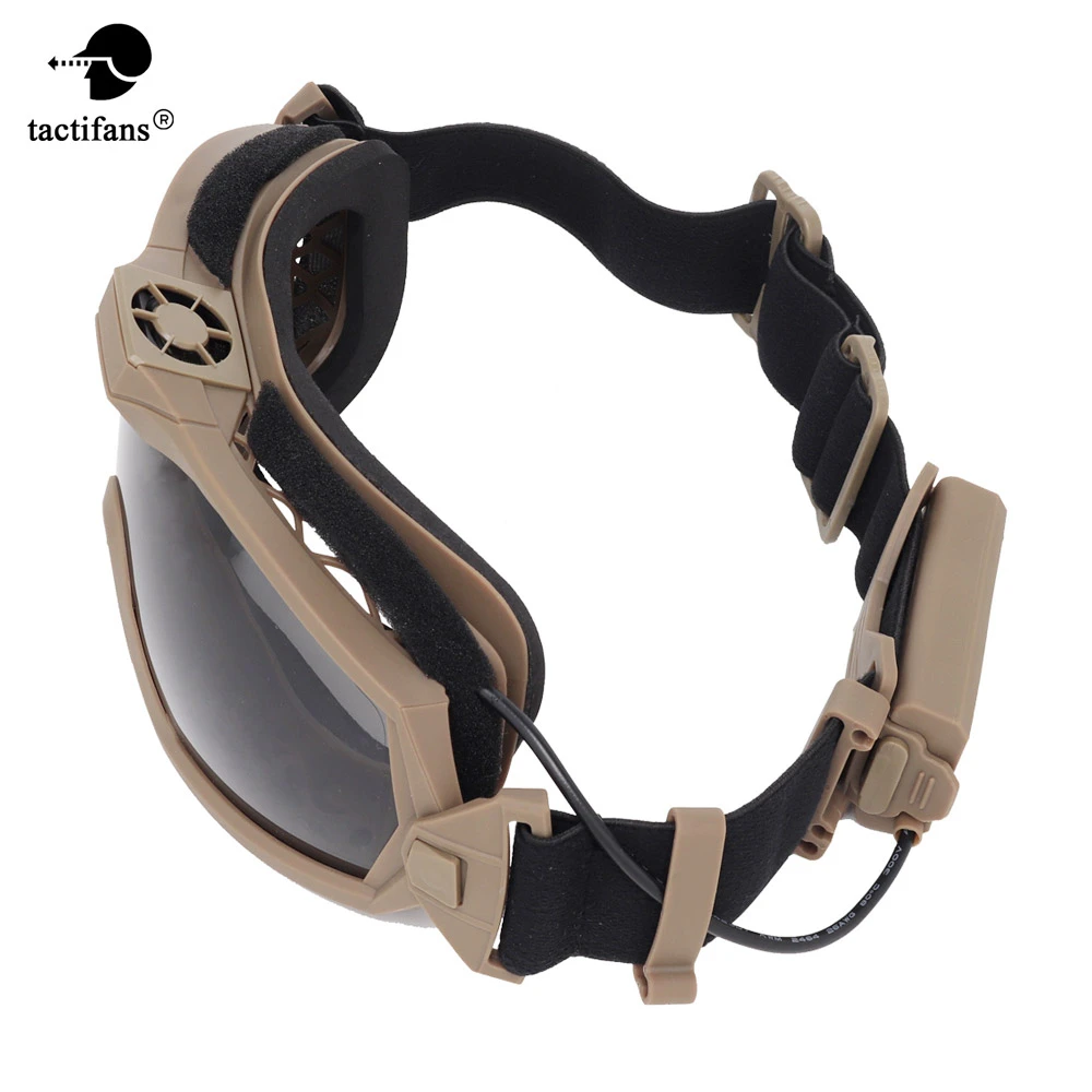 Tactical Goggle Anti-fog Fan System Good Impact Interchangeable Protective Lens Cycling Paintball Airsoft Shooting Accessories