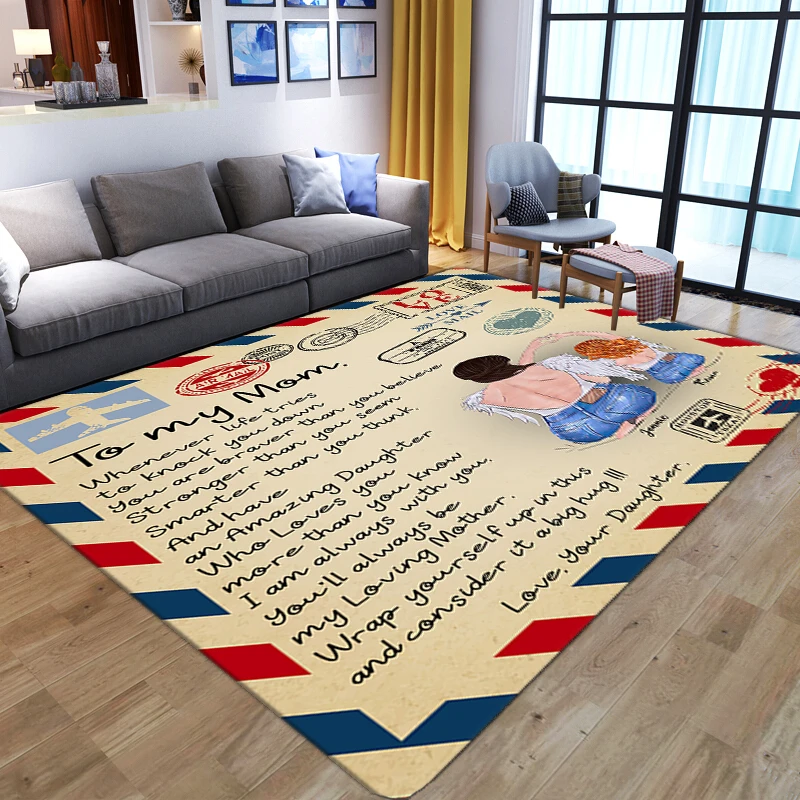 

Nordic Thicken Carpet Soft Flannel Letter 3D Printed Area Rugs Parlor Coffee Table Sofa Mats Home Decor Carpets for Living Room