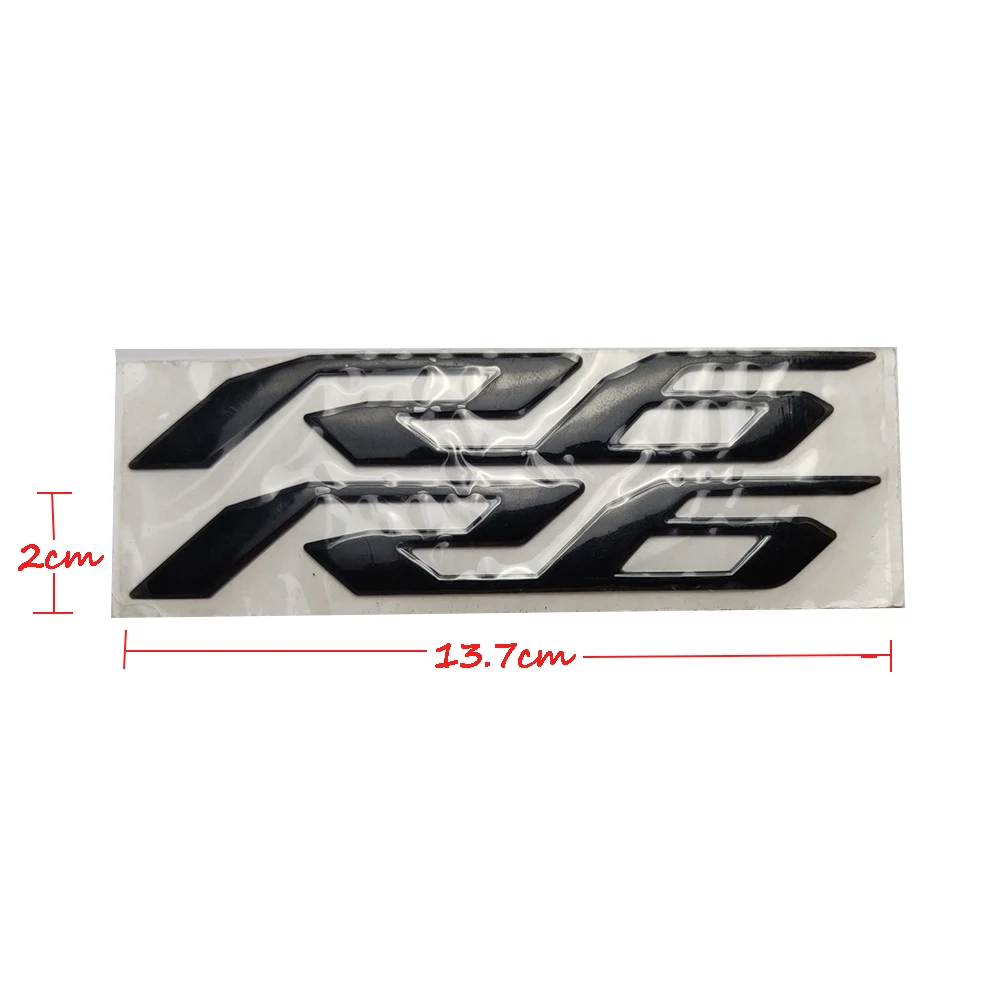 For Yamaha YZF-R6 YZFR6 YZF R6 Motorcycle 3D Emblem Badge Decal Tank R6 Sticker Soft Reflective Decal