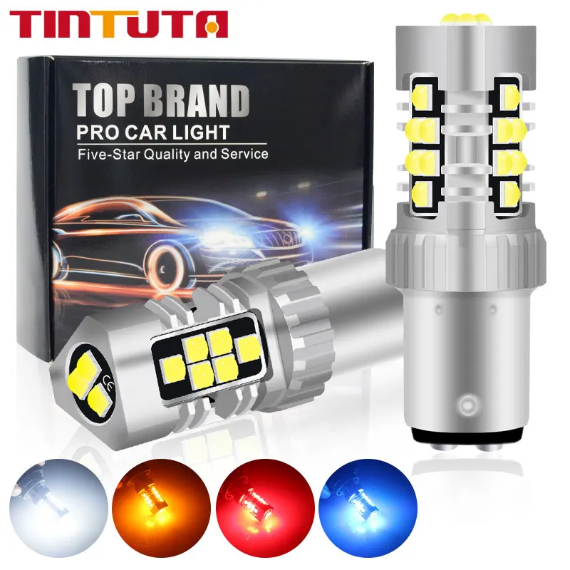 

TINTUTA 1PC CANBUS BAY15D LED 1157 LED P21/5W 3030 21LED Turn Brake Backup Light 12V Car Tail Bulb Brake Lights Reverse Lamp