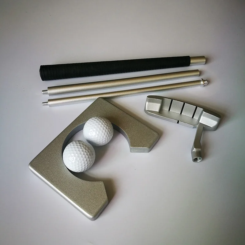 Golf Putter Klub Portable Menempatkan Alat 3 Bagian Lipat Kanan/Kiri Tangan Indoor Putter Praktisi