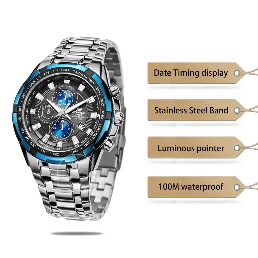 Casio watch Edifice watch men brand luxury quartz Waterproof Chronograph men watch racing Sport military Watch relogio masculino