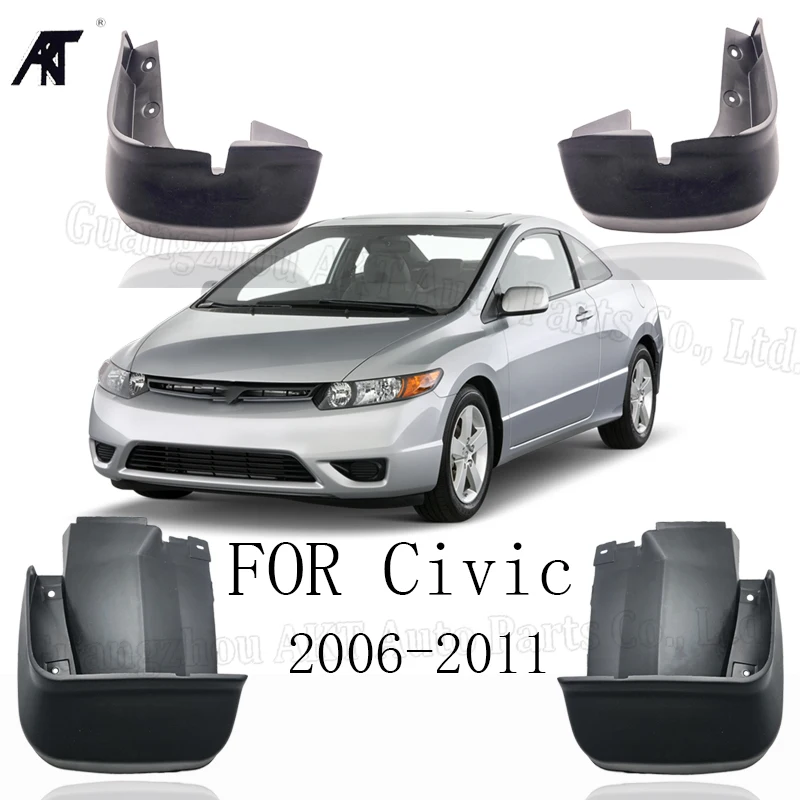 

Брызговики для Honda Civic 2006-2011, брызговики, передняя и задняя щитки от грязи, детская конструкция 2007-2010, литая щитка от грязи