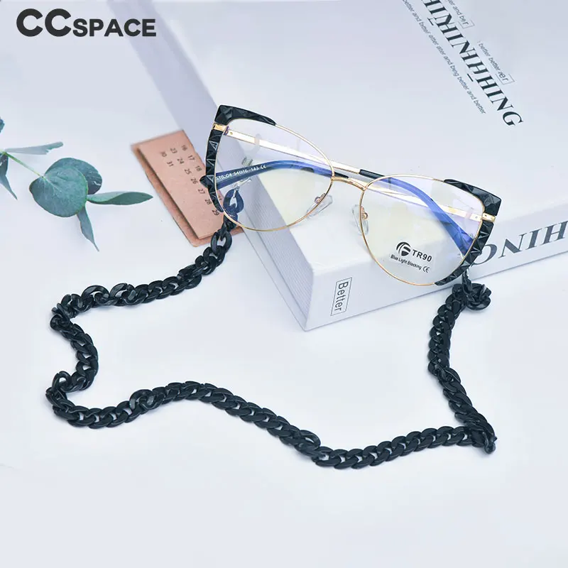 Moda masculina corrente pescoço feminino para óculos de máscara acrílico óculos de sol correntes cordão leitura óculos cordão pescoço corda chain003