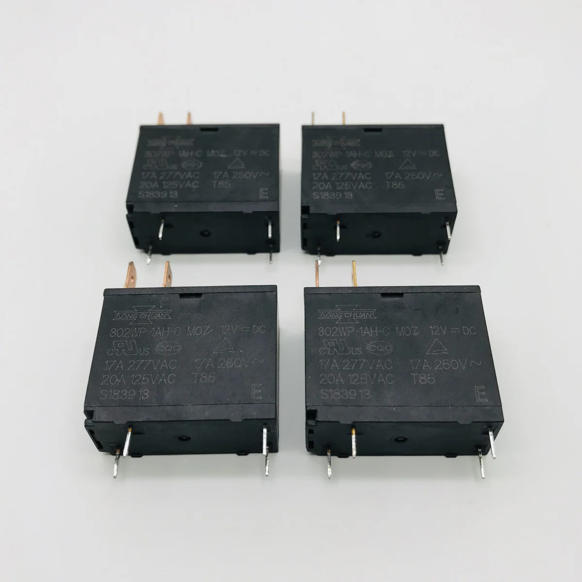 

302WP-1AH-C 12VDC 4pin 17A277VAC relays