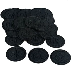 5Pcs Embroidered Letter OK Patch Hotfix Motif Appliques iron on patches For Clothing Repair Badge Stickers Apparel Accessories