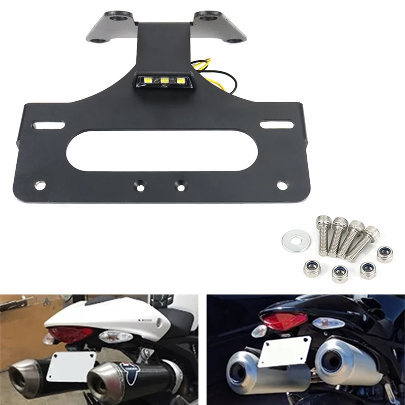 Fit For Ducati Streetfighter 848 License Plate Holder Bracket Rear Tail Tidy Fender Eliminator kit Streetfighter 1098 2009-2015