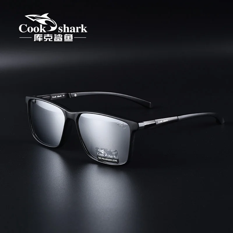 Cook Shark spolaryzowane okulary męskie okulary jazdy kierowcy męskie trendy okulary przeciwsłoneczne UV