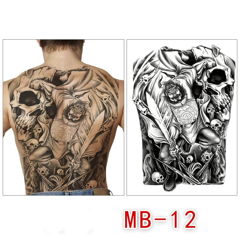 Waterproof temporary men tattoos tattoo full back large tatoo fake dragon girl tattoo body art sticker sexy decals transferable