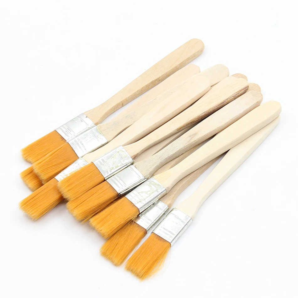 10pcs BGA Solder Flux Paste Brush With Wooden Handle Reballing Tool