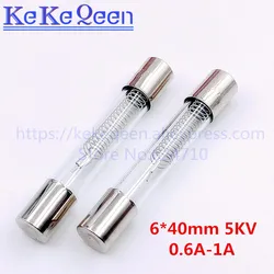 6*40mm 5KV Microwave Oven Fuse 0.5A 0.6A 0.65A 0.7A 0.75A 0.8A 0.85A 0.9A Glass Tube Fuse 5000V 6x40mm High-Pressure Fuse