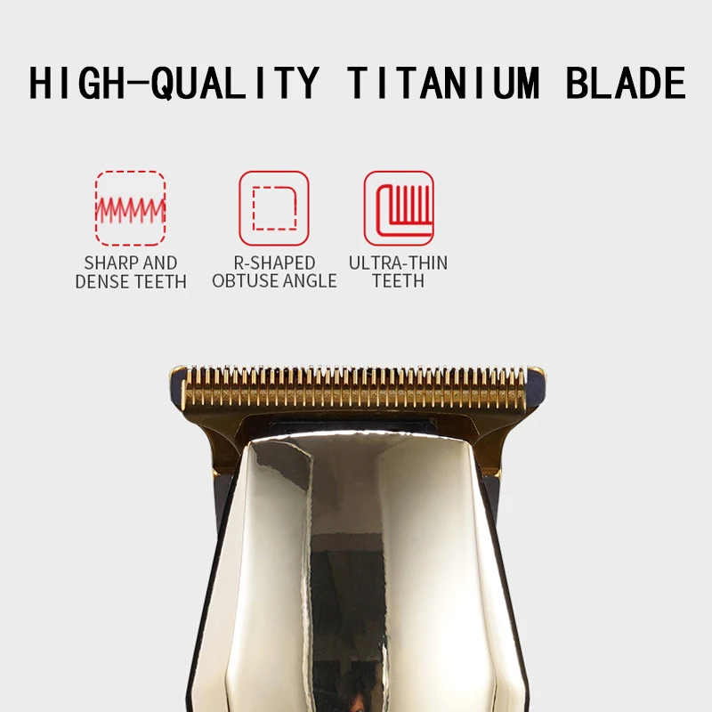 Electric Hair Clipper for Men Low Noise Rechargeable Hair Trimmer Titanium Blade Men Hair Cutting Barber Machine LED Display