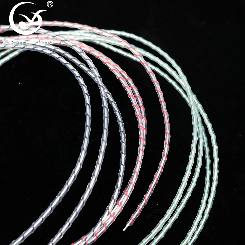 XSSH 오디오 OEM ODM 1코어 단일 코어 OFC 구리 은도금 1.8mm DIY 바나나 플러그 케이블 색상 스피커 코드 케이블 와이어