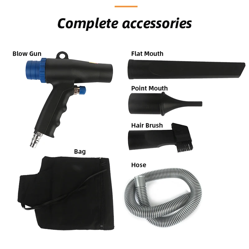 Air Vacuum Blow Gun 2 In 1 Blowing Vacuum Cleaner Pneumatic Dust Suction Vacuum Cleaner Tools Duster Energy-saving Pistol Type