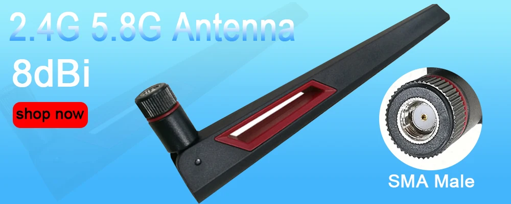 GWS 5 Stück 3G 4G LTE Antenne Gain10dBi 698~960MHz 1710~2690 SMA Stecker schwarz für 4G Router Externer Repeater Drahtloses Modem Antenne – Detail 2