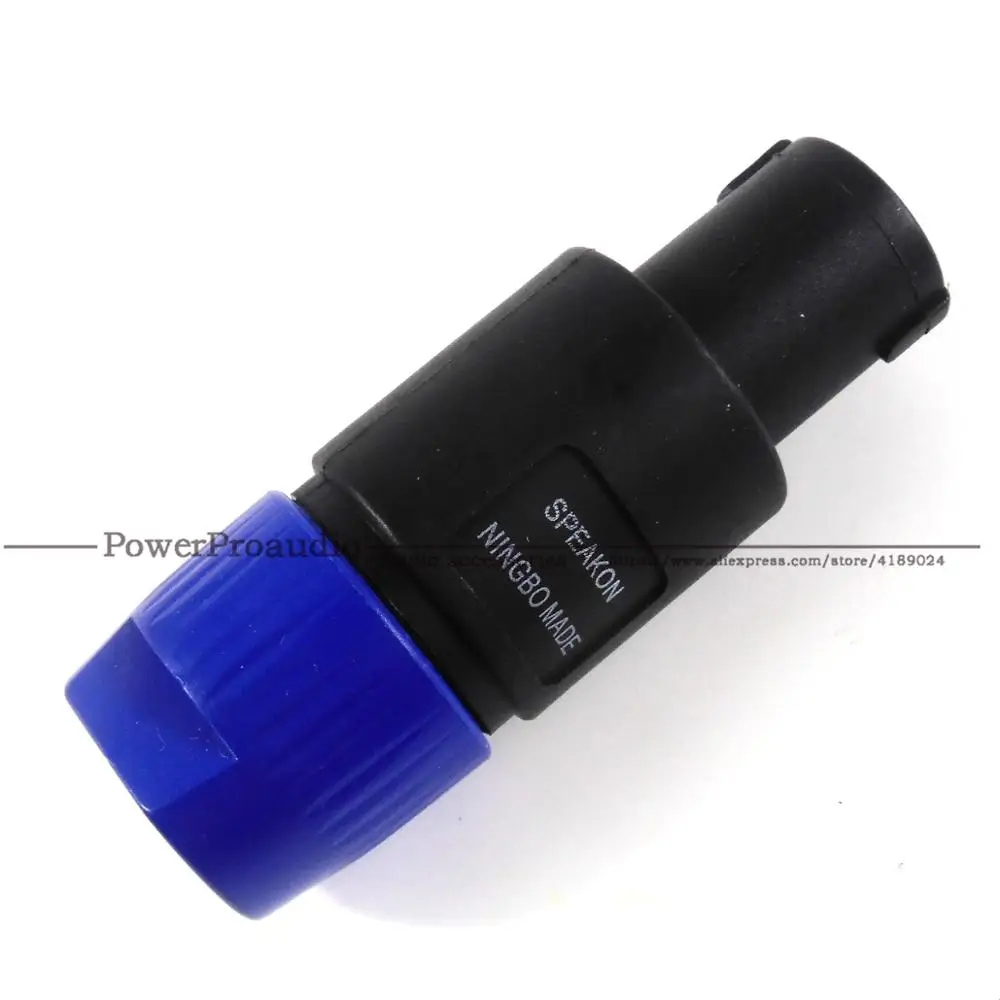 10PCS /LOT High quality NL4FC Professional 4-core Speakon connector speaker plug blue color