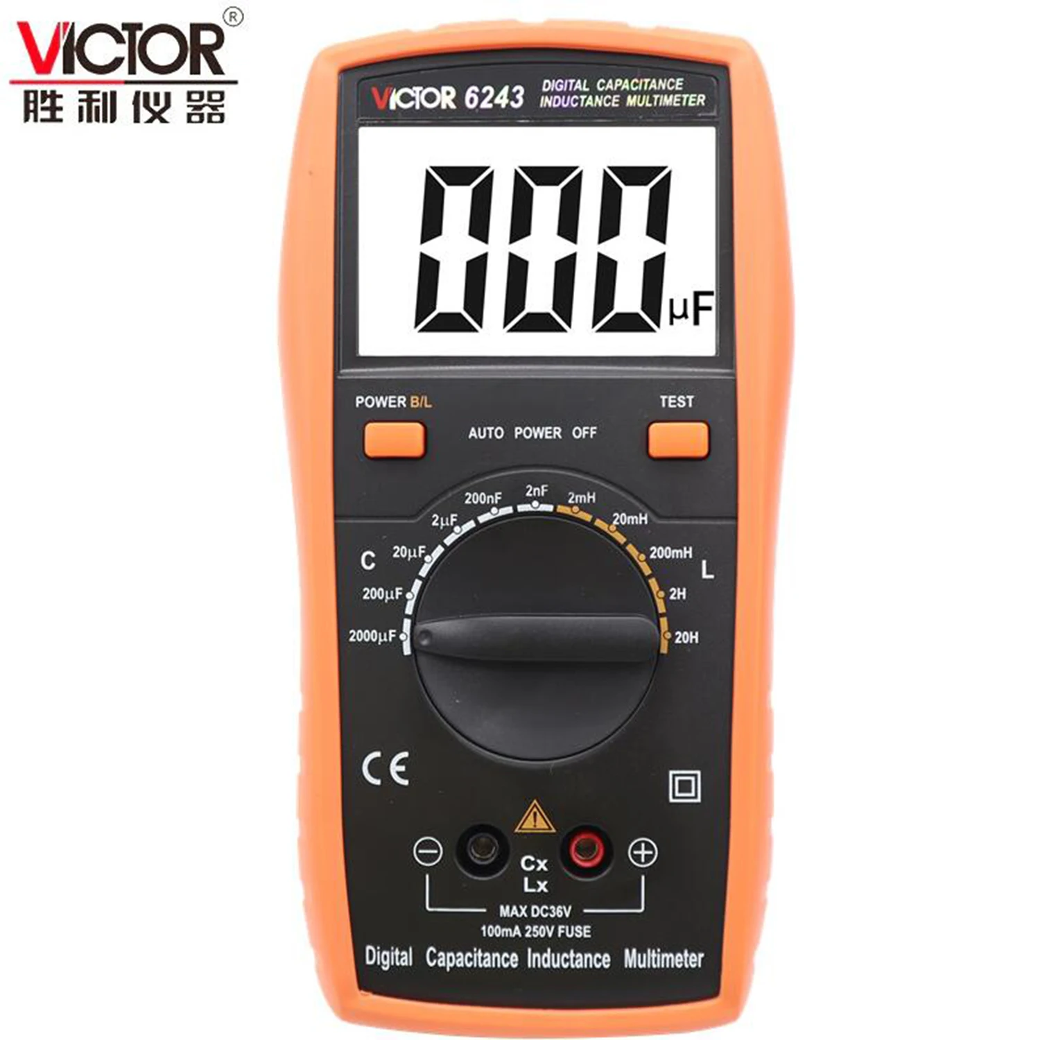 

VICTOR VC6013 VC6243 Digital LCR Meter Capacitance Tester Diagnostic Tool Manual Range 2000 Counts Capacitor Tester,New.