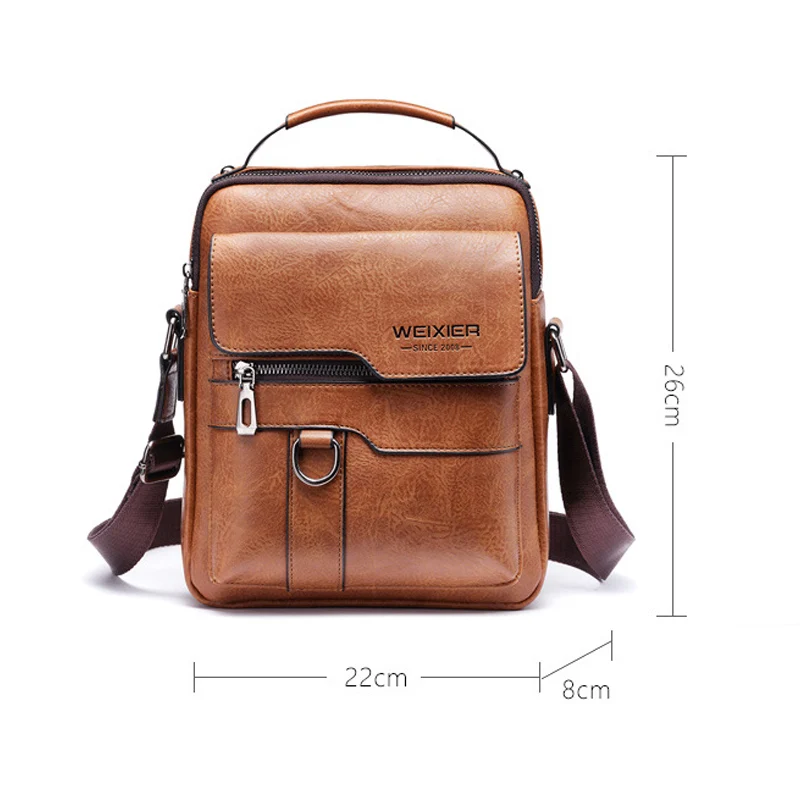 Brand New Men\'s Messenger Bag Large Capacity Business Shoulder Bag Leather Handbag Fashion Men\'s Bag Briefcase Travel Bag