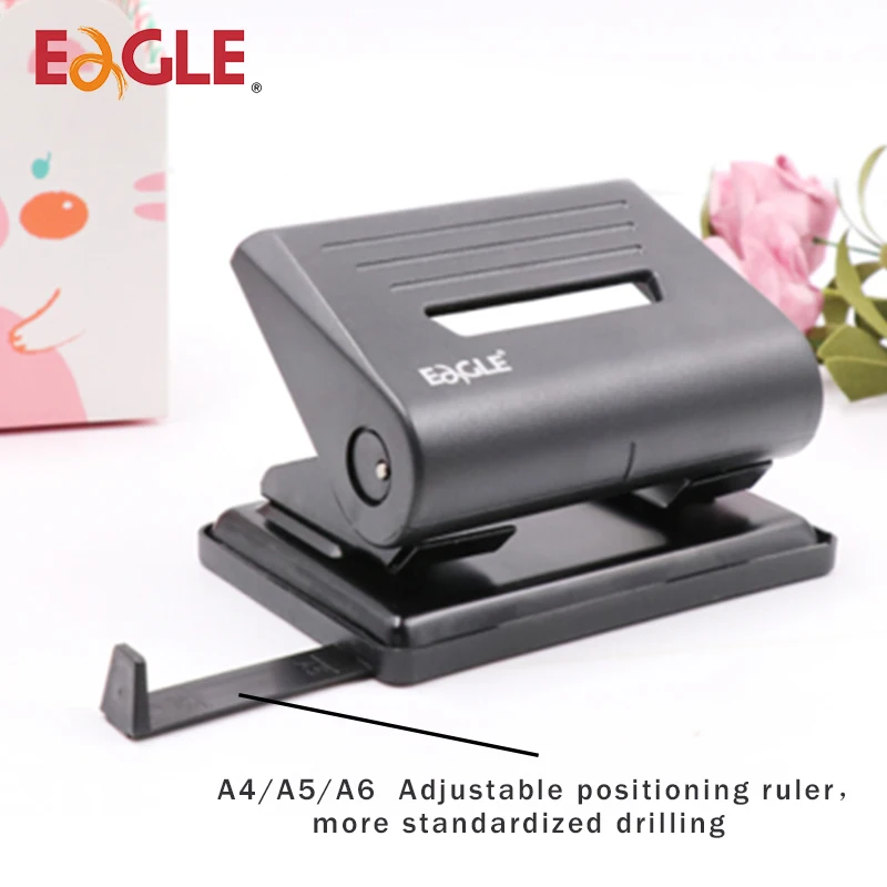 EAGLE 837 Two-hole Punch Round Hole Puncher Loose-leaf Paper A4/A5/A6 Document Binding Punching Machine Tool Circle Hole Punch