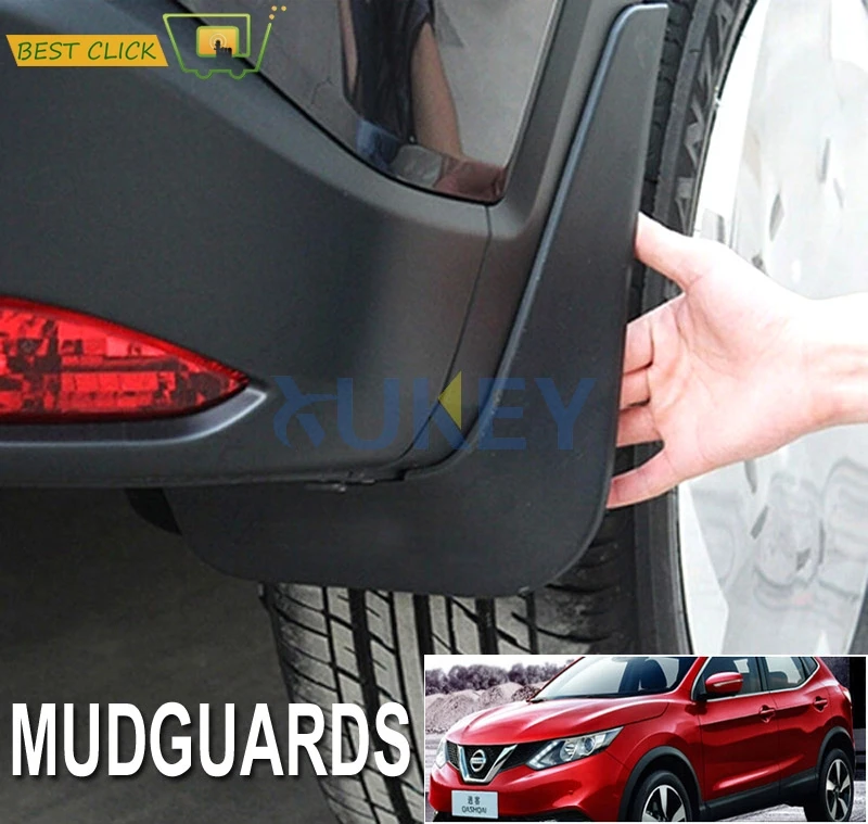 Front Rear Set Molded Car Mud Flaps For Nissan Qashqai J11 2014 2015 2016 2017 Mudflaps Splash Guards Mud Flap Mudguards Fender