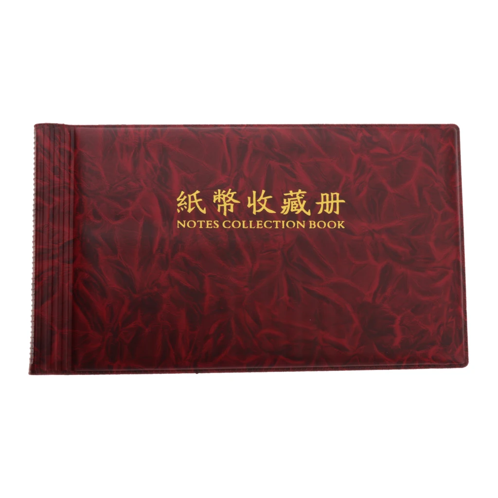 Banknote Currency Collection Album Paper Money Pocket 20 Pages can Storage - Select Colors