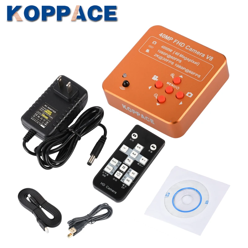 KOPPACE 2.1X-180X Trinocular Mobile Phone Repair Microscope Single arm Bracket 40 Million Pixels Microscope Camera