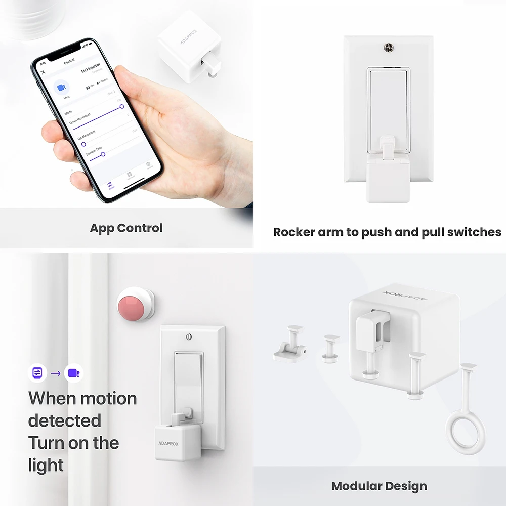 Tuya Smart Bluetooth interruttore a pulsante pulsante Pusher telecomando Smart Life App controllo vocale tramite Alexa, Google Assistant