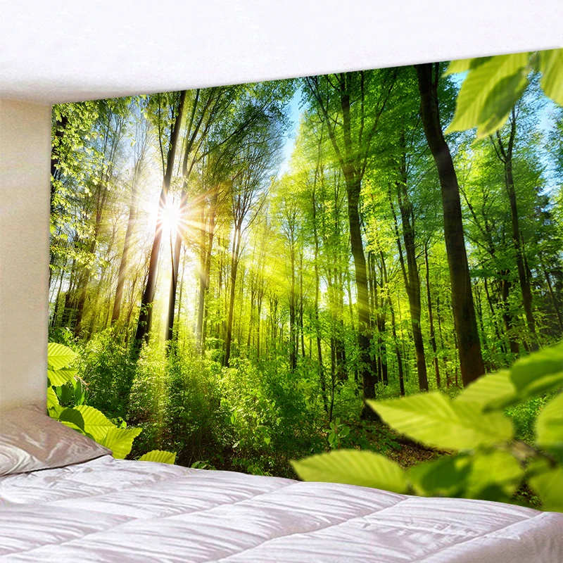 Forest tapestries, 3D beach towels, waterfall landscapes, beautiful paintings, wall coverings, yoga mats for home decoration