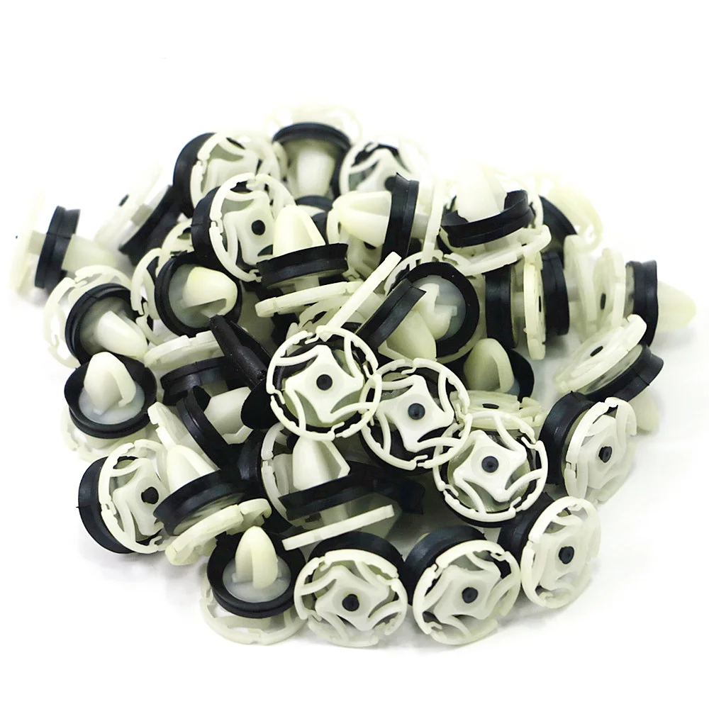 15PCS Nylon Decorative Clip White Automobile Car Door Interior Fastener Car Styling  for Peugeot 307 308 408 206 207 3008