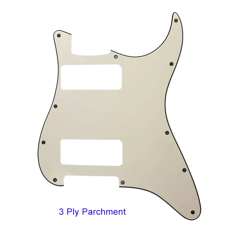 Fei Man Great Quality Guitar Parts For US 11 Screw Holes Strat Guitar Pickguard Blank With 2 P90 Humbuckers Multiple Colors