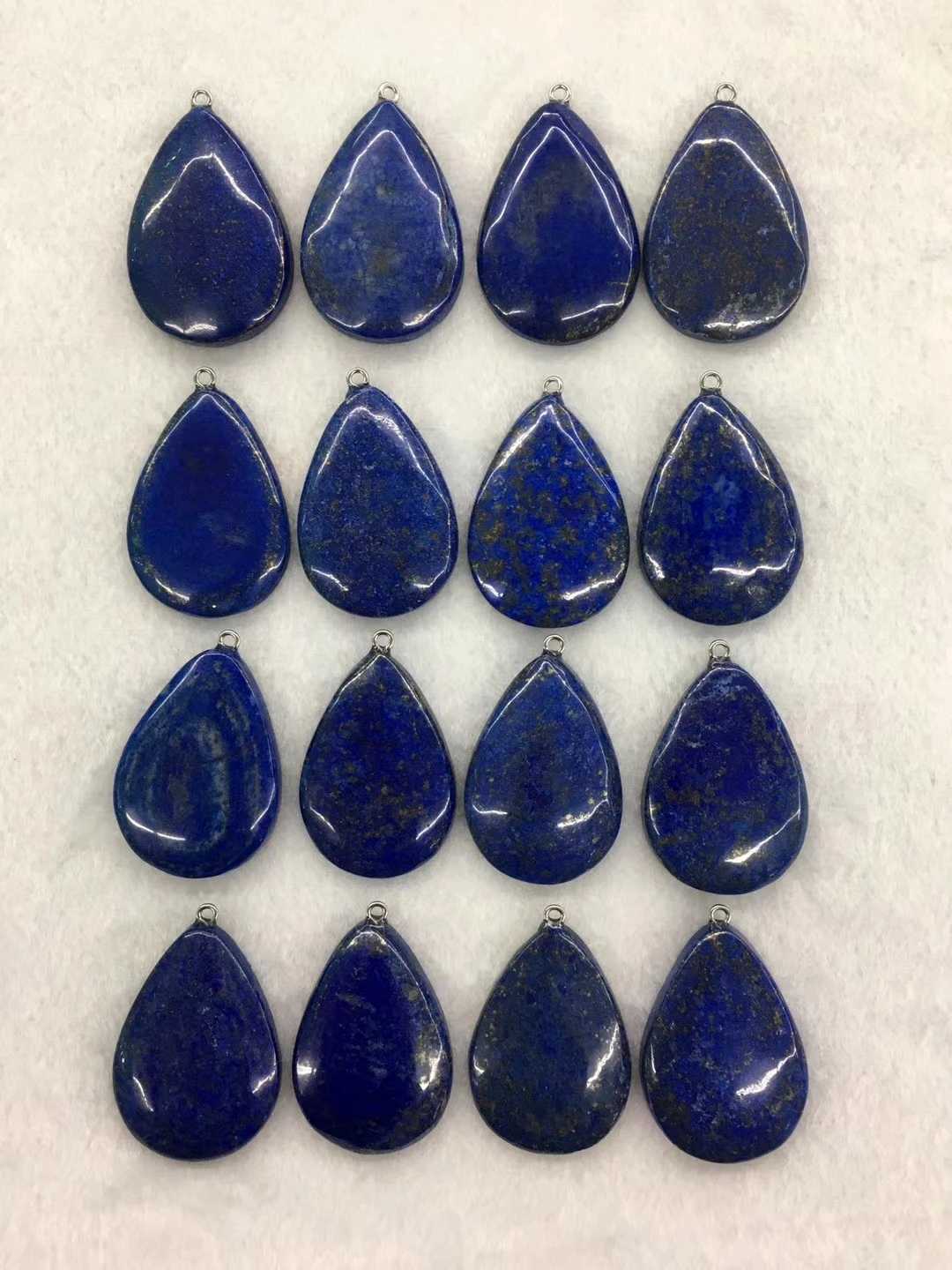 

Wholesale 10pcs/Pack Blue Lapis Lazuli Bead Pendant,Pear Shape Gem Stone Jewelry Necklace DIY 32mm