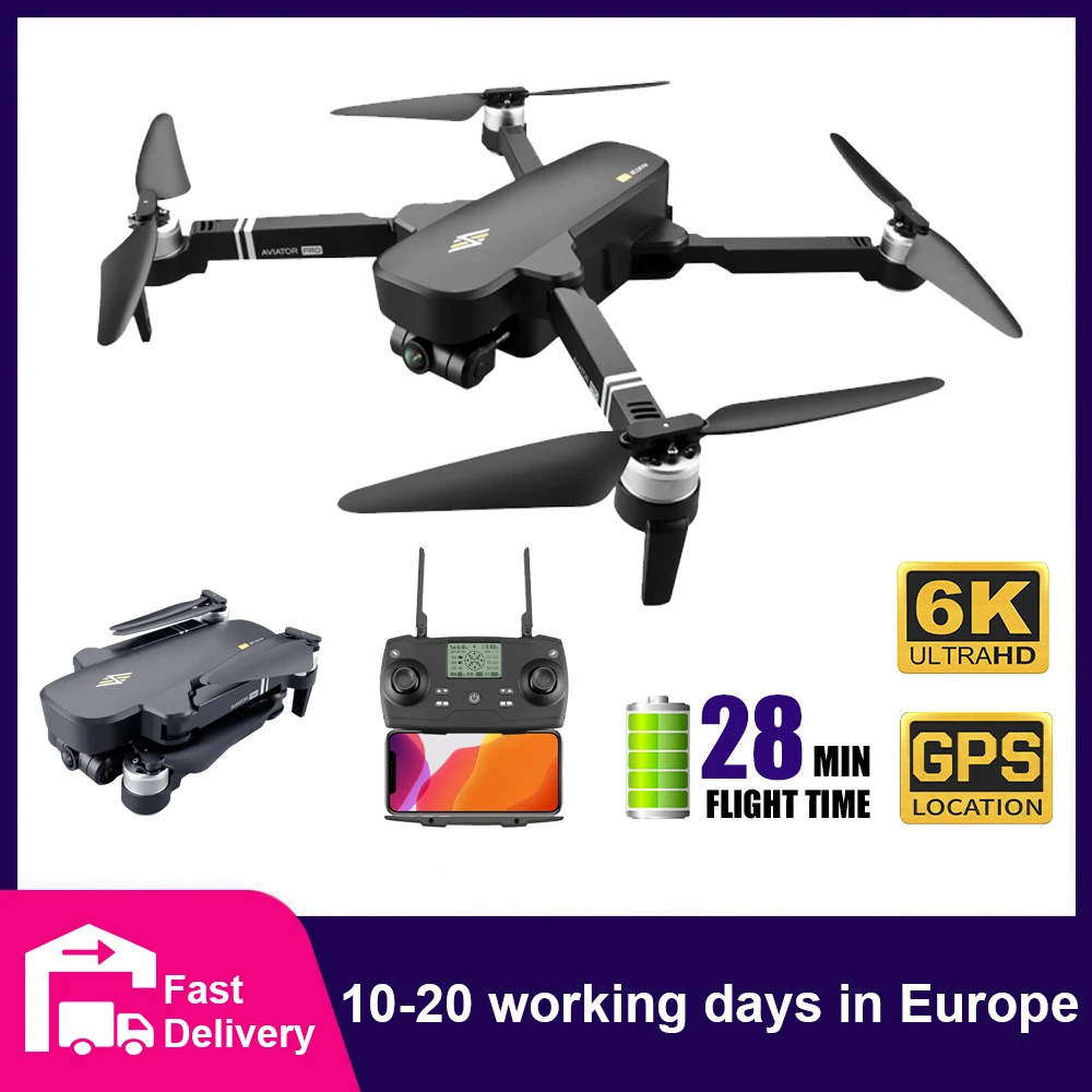 8811 Pro Drone 6K with 2-Axis Gimbal Camera FPV 4CH Brushless GPS RC Drones Professional Remote Control Quadcopter Outdoor Toys