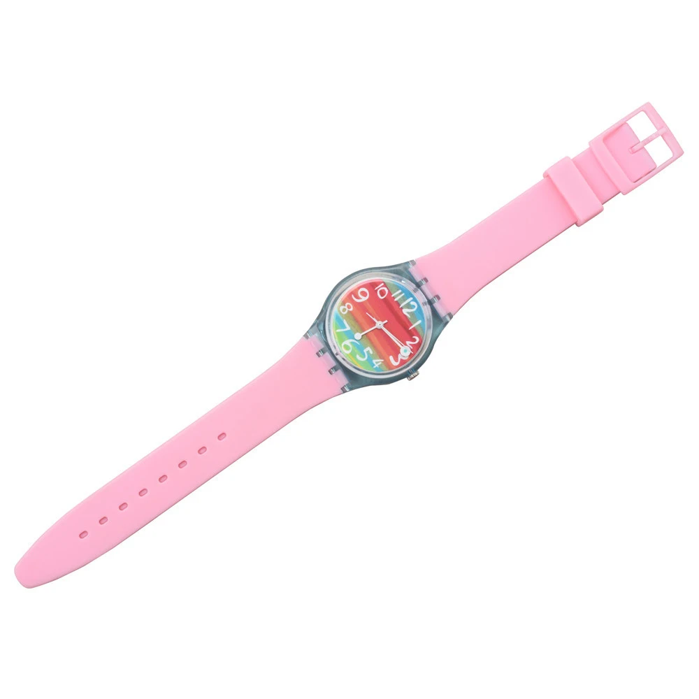 Candy Color Silicone Strap for Swatch 12mm 16mm 17mm 19mm 20mm Transparent Fashion Replacement Bracelet Band Watch Accessories