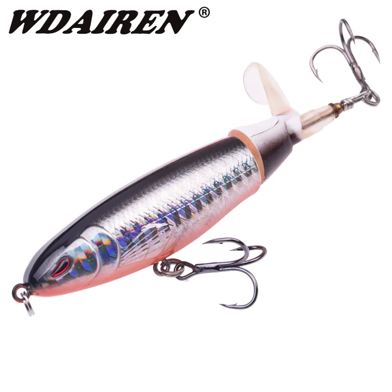 

1PC Floating Fishing Lure 10cm/13.5g Artificial Hard Bait Topwater Soft Rotating Tail Catfish Bass Tackle