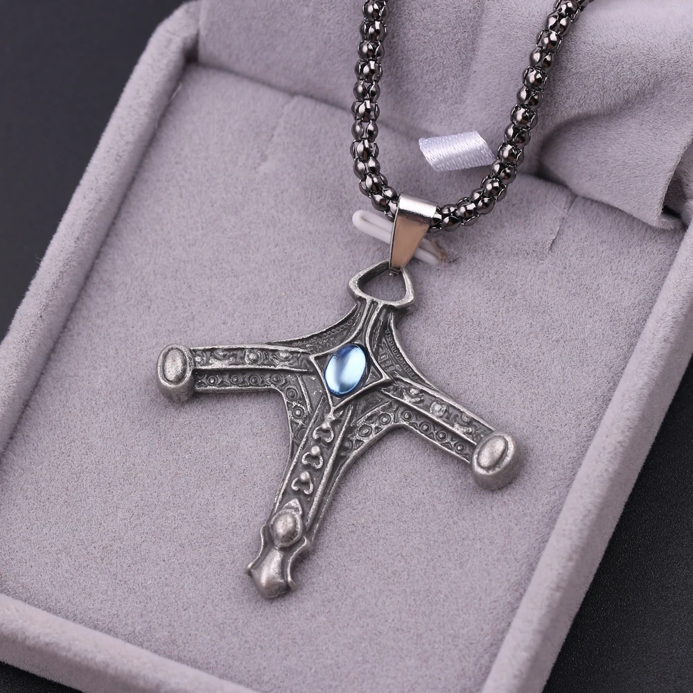 Game Bloodborne Choker Necklace Vintage Personal Badges Sword Hunter Cross Pendant Women Men Fashion Jewelry Amulet Necklaces