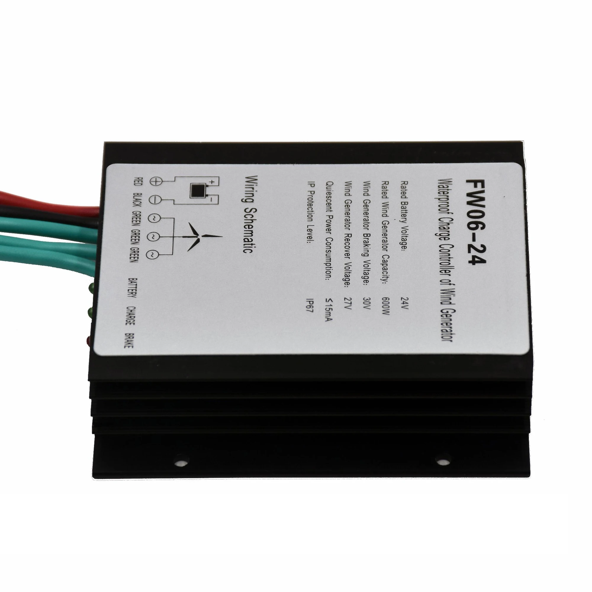 300W/600W 12V/24V PWM Auto Brake Wind Charger Controller Regulator For Residential Wind Turbine Home Use