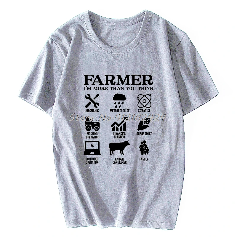 Farming Agriculture Farmer Birthday Funny Unisex Graphic Fashion New Cotton Short Sleeve T Shirts O-Neck Harajuku T-shirt