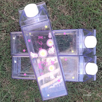 Hot 500ml 1000ml Bottles Summer Sports Cycling Camping Plastic Lemon Juice Milk Kids My Clear Water Bottle Bpa Free Portable Cup