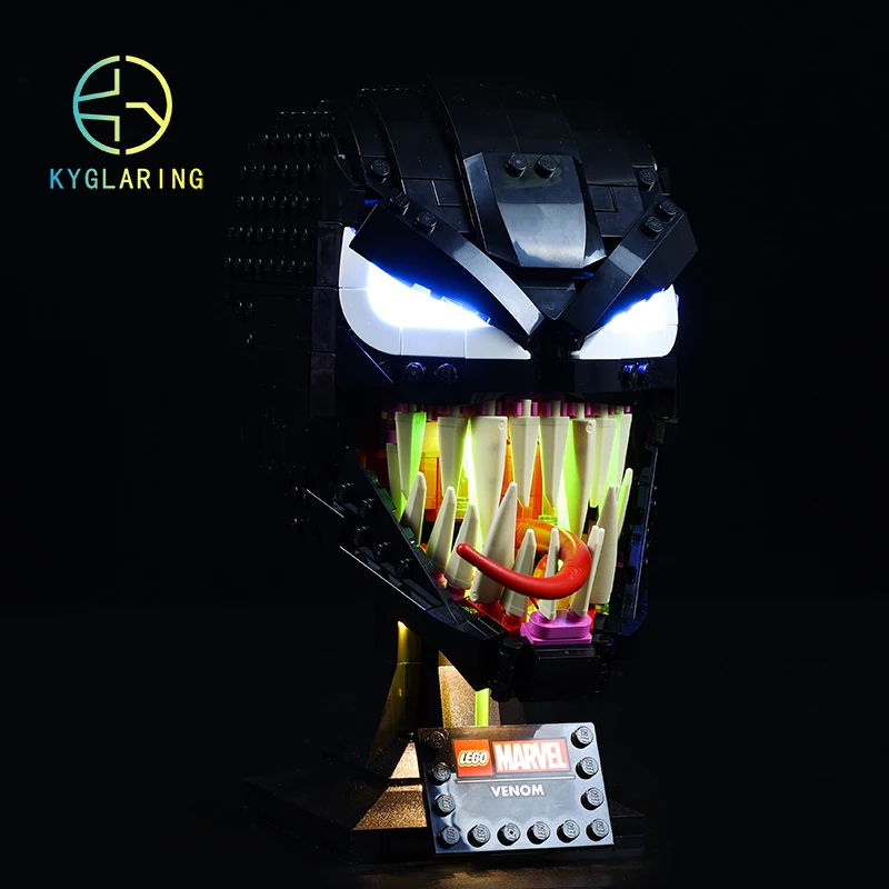 Kyglaring Led Lighting Set DIY Toys for 76187 Venom Mask Collectible Building Blocks