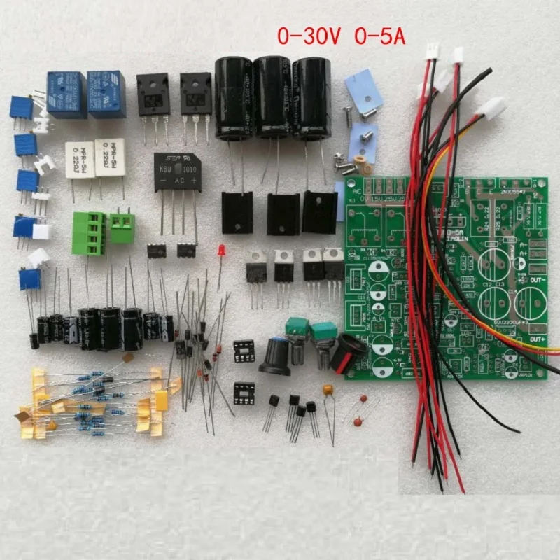 Adjustable power supply 0-30V 0-5A learning experiment power board constant voltage and current power board Kit