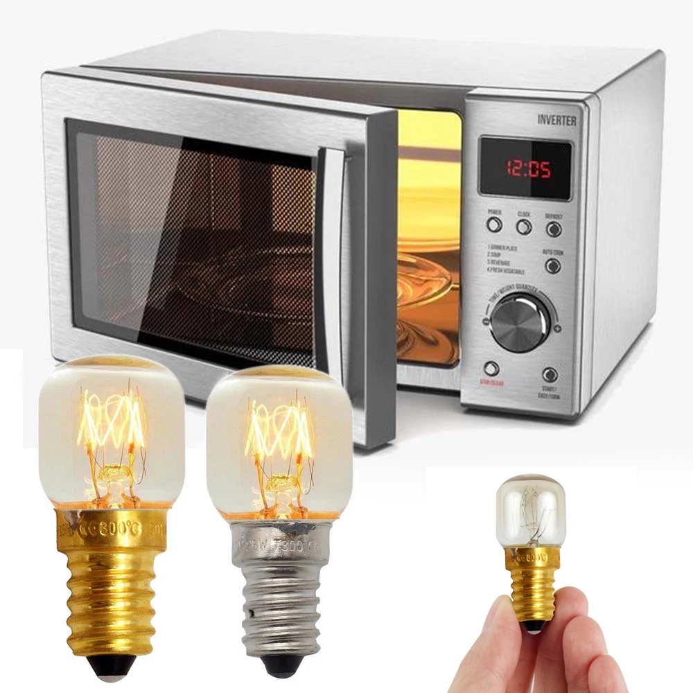 220V E14 Microwave Oven Toaster Bulb 300 Degree Hight Temperature Cooker Tungsten Filament Lamp Bulb for Steam Lighting